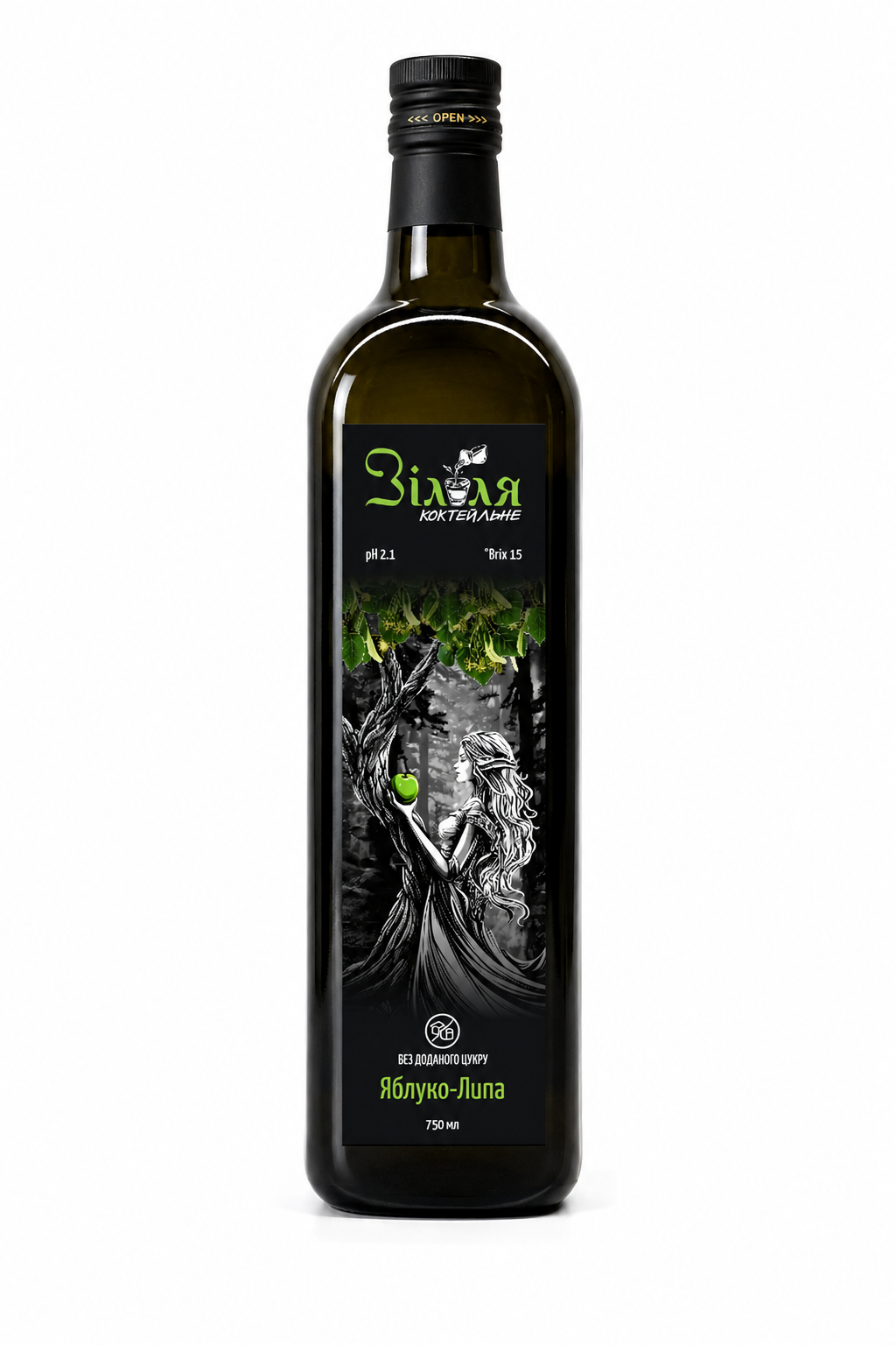 Кордіал “Яблуко – Липа” 0,75 л “Зілля”